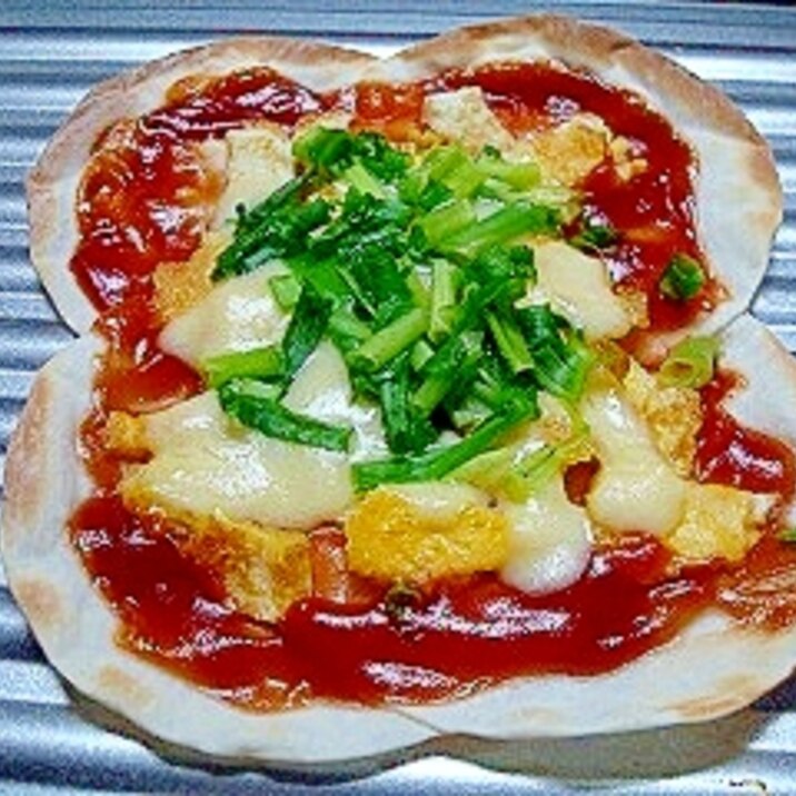 余った餃子の皮de☆大きなピザ